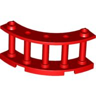 Lego plot se sloupky 4x4x2 čtvrtina kruhu, červená (4105174, 4162493, 4294557)